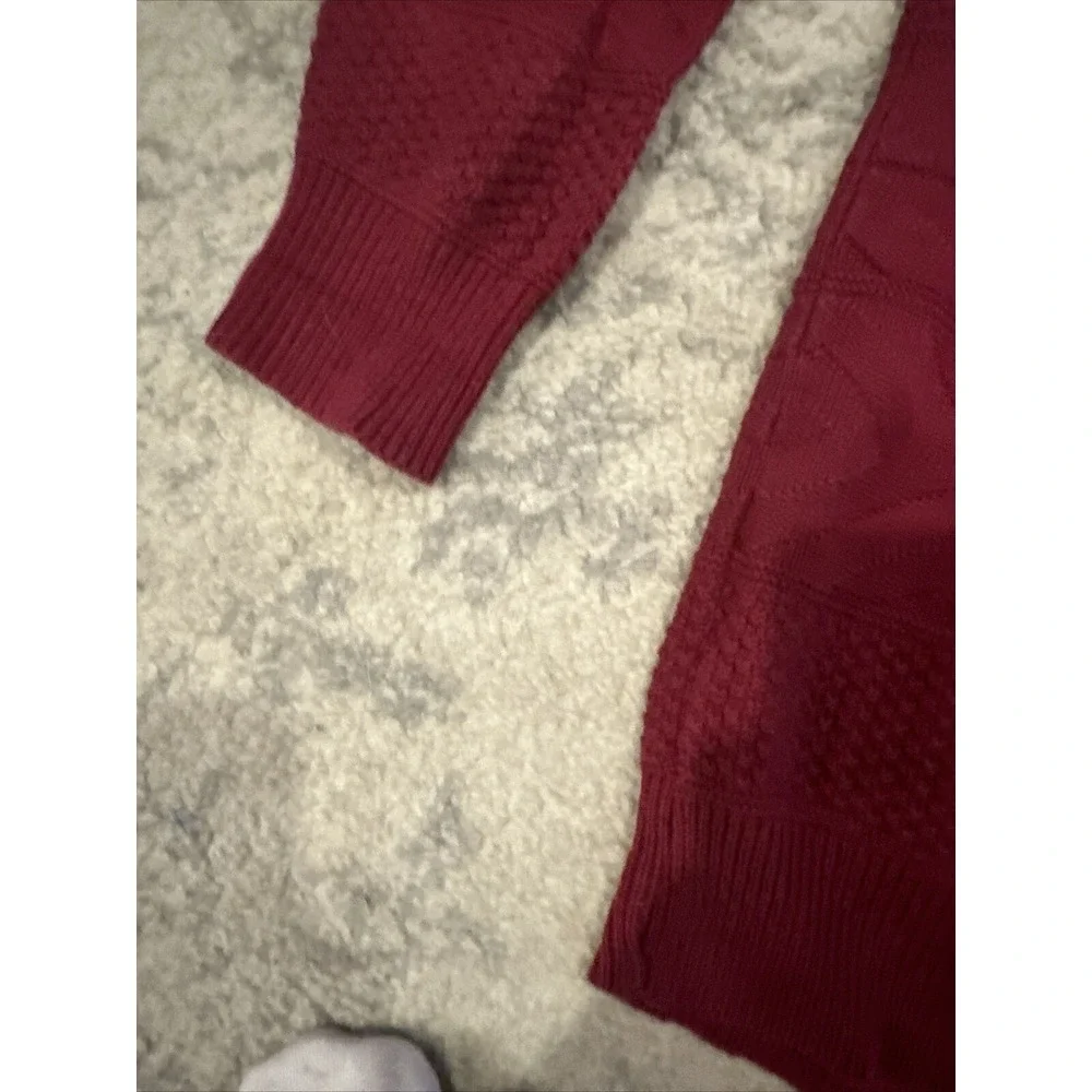 Vintage Par Four Knit Golf Sweater Embroidered Maroon Size LXT Extra Large‎ Tall